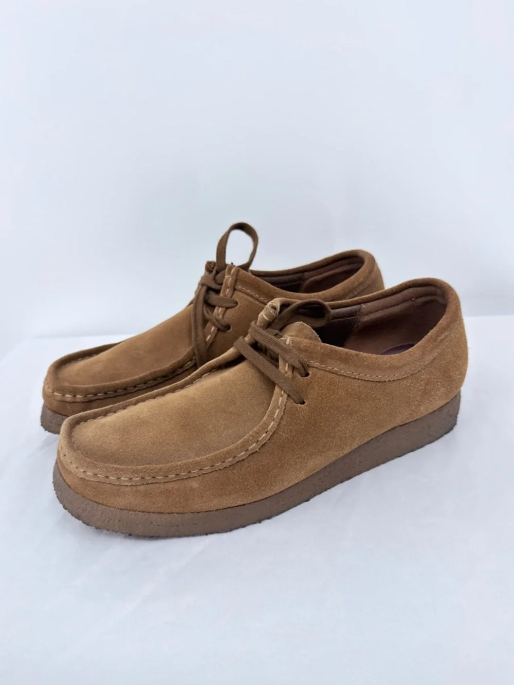 Clarks Originals Wallabee Suede Shoes Brown Crepe Sole Men’s Size 8